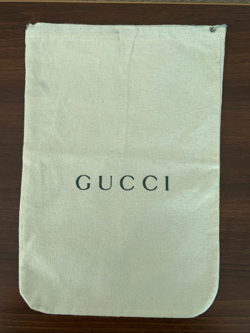 Vintage 1997 Gucci Cream Cotton / Flannel Logo Dust Shoes Bag